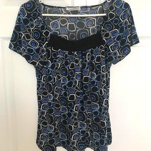 Carol Rose Geometric Blouse Medium